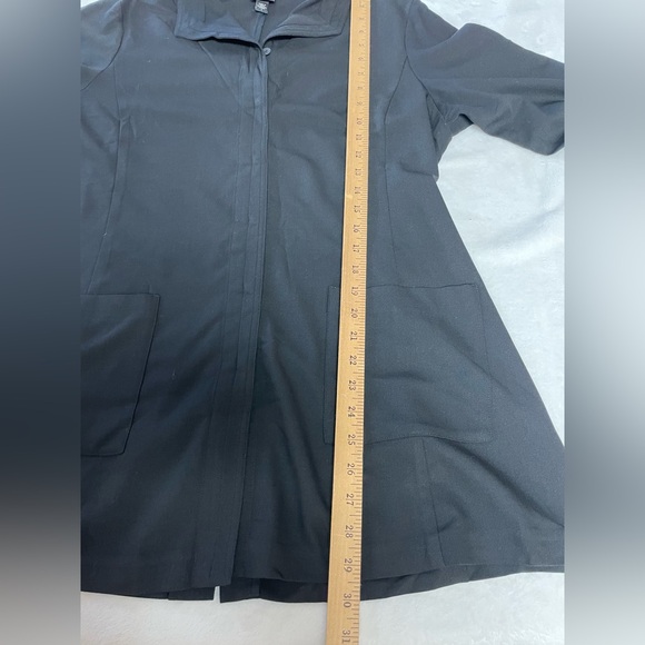 Eileen Fisher Black Wool Blend Smock Tunic - Picture 11 of 14